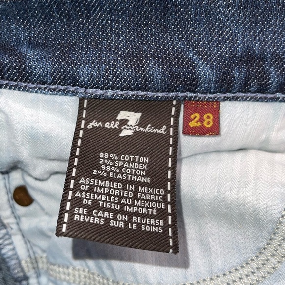 7 for All Mankind Distressed Bootcut Jeans Size 28 - Picture 8 of 8